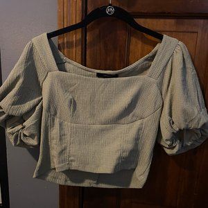 Forever 21 Puff Sleeve Crop Top